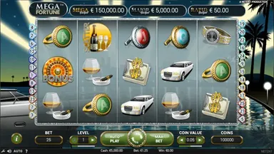 Mega Fortune slot reels