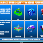 Big Prize Bubblegum 5 Toy Bonus Feature
