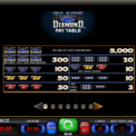 Black Diamond 3 Paytable