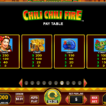 Chili Chili Fire 10 Paytable