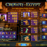 Crown Of Egypt 8 Free Spins Bonus Paylines