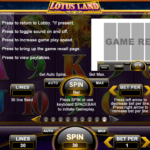 Lotus Land 12 Interface