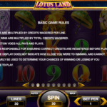 Lotus Land 5 Basic Rules