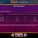 Zeus God Of Thunder 9 Freespins Bonus
